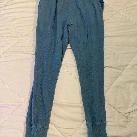 Gymshark Teal Ribbed Joggers - Picture 3 of 5